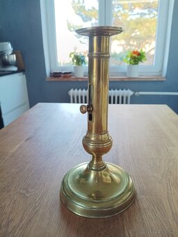 MOSAZNÝ EMPÍROVÝ SVÍCEN BIEDERMEIER Z 19. STOLETÍ Z FRANCIE - 5