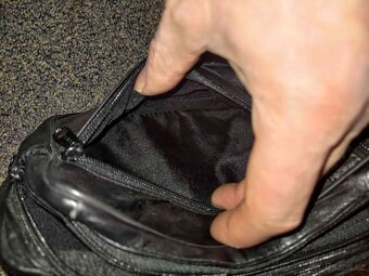 Dokladovka pánská, kožená, černá - 5