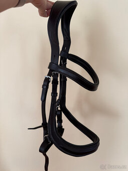 Hnědá anatommická uzdečka HKM pony - 5