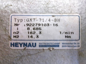 P123 - Převodovka čelní - převod 1/7,5 - 5