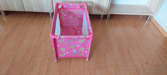 Skládací postýlka pro panenku - cca 45 x 22 cm - 5