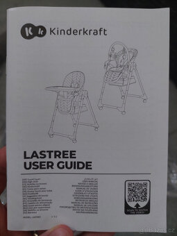 Dětská jídelní židlička Kinderkraft Lastree Grey - 5