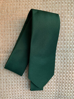 Pánská kravata,tmavě zelená - 5