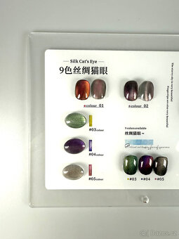 Vzorník barev – gel lak Cat Eye, 9 odstínů - 5