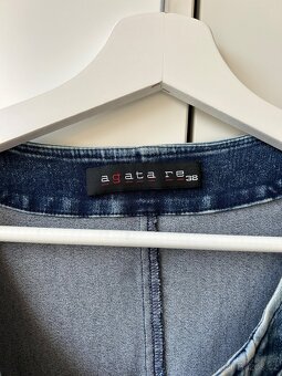 Riflové šaty na zip Agata Re - 5