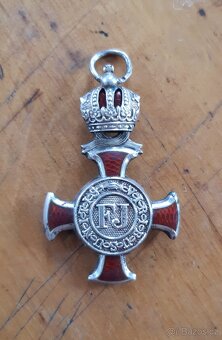 Stříbrný záslužný kříž FJI (č.1),Rakousko Uhersko - 5