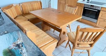 Dubová rustikální linka se sezením,6089 - 5