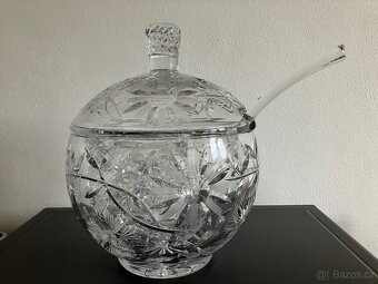 Broušená mísa na bowli nebo punč - 5
