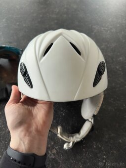 Helma Blizzard Stroke white/silver matt + brýle dětské - 5