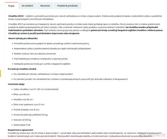 Vysoké chodítko s podpůrnou deskou; DMA 203 D; NOVÉ - 5