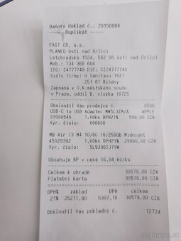 Prodám zánovní MacBook AIR M4 + Magic Mouse / záruka - 5