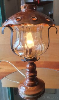 Staré vintage stolní lampy. Sklo, Porcelán - 5