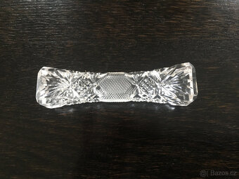 Sada starožitných broušených stojánků na příbory - 5