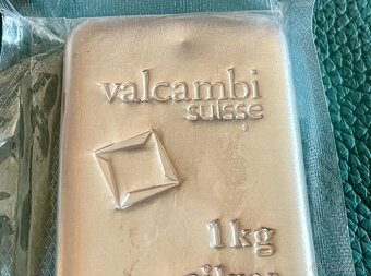 🏆 Investiční stříbro, stříbrný slitek 1 kg Valcambi a Argor - 5