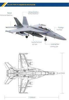 RC Letadlo JET FMS 70mm EDF F/A-18F V2 Super Hornet - 5