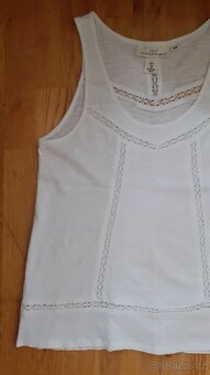 Bílý top s krajkou H&M - 5