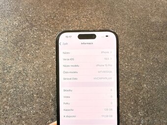 Apple iPhone 15 Pro 128 GB | Baterie 89 % - 5