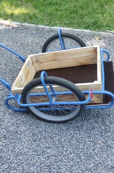 Ruční kára (dvoukolák) modrá barva, KOMPLETNÍ RENOVACE. - 5