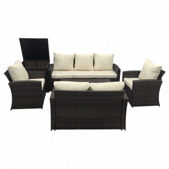 Set zahradního nábytku stolek, 2 x křesla, 2 x sedačka - 5