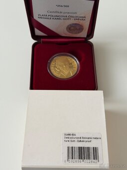 Zlato / sada medaili,mincí Karla Gotta - 5