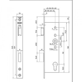 Panikový zámek NEMEF 9670 - 5