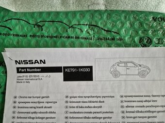 chromové rámečky zadních mlhovek Nissan Juke (F15) od 072010 - 5