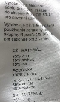 Blažek-vínové sako (vlna,hedvábí,len) - vel. 52 - 5