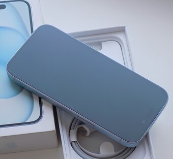iPhone 15 Blue BATERIE 100% TOP - 5