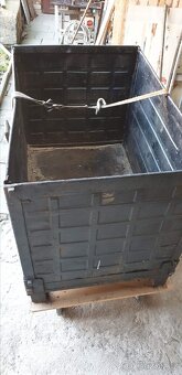 Plechová bedna +kolečka na převoz - 5