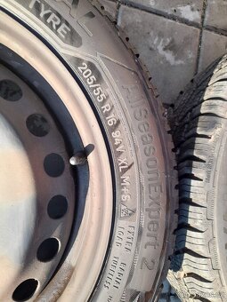 Zánovní sada ●CELOROČNÍCH● pneu 205/55 R16 rozteč 5x108 FORD - 5
