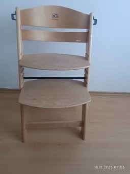 Dětská jídelní židlička Kinderkraft enock wooden buk - 5