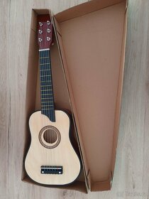 Nová dětská akustická kytara- natural pro předškolní-63cm - 5