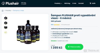 4x Zázvorový šampon PLUSHAIR proti vypadávání vlasů (250 ml) - 5