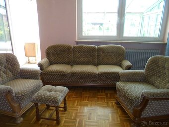 stylová sedací souprava 3+2+1+taburet - 5