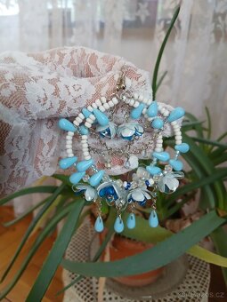 Velké zdobené  kruhy, náušnice bižuterie - 5