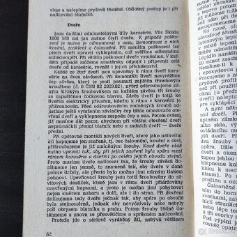 Údržba, opravy a seřizování automobilu Škoda 1000 MB - 5