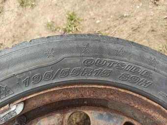 plechové disky 6Jx15H2 ET43 5x100 zimní 195/55/15 - 5