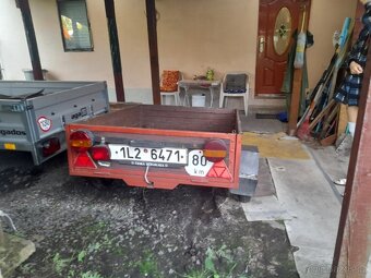 Přívěs s krycí plachtou + sítí. Nové duše a pneumatiky - 5