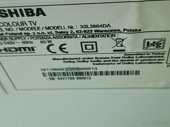 Smart TV TOSHIBA 32W3864DA - úhlopříčka 80cm - 5