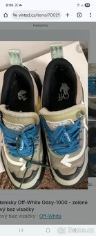Nízké tenisky Off-White Odsy-1000 - zelené 44·Nový bez visač - 5