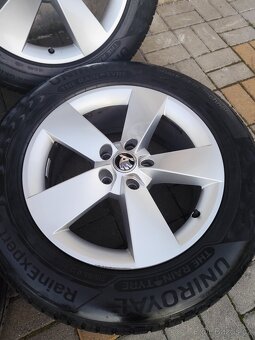 ALU 5x112 r17 ŠKODA + PNEU - PĚKNÁ SADA - 5