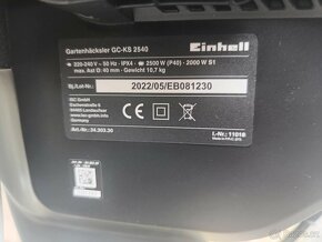 Zahradní drtič větví Einhell GC-KS 2540 - nový - 5