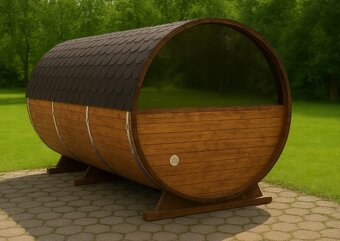 Sauna Marivox, venkovní finská barelová sauna - 5