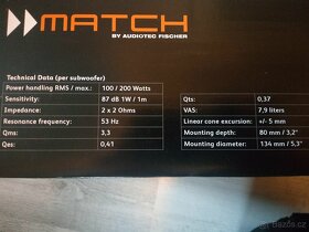 Subwoofery Match PP 72W-D - 6,5'' (165 mm) - 5