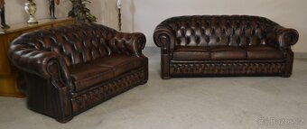 Kožená originál Chesterfield souprava 3+2+1.CENTURION - 5