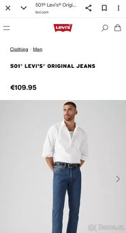 Levi's pánské džíny 501 vel. W33/L32 nové - 5