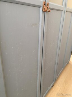 4x knihovna IKEA BILLY s prosklenými dvířky OXBERG v šedé ba - 5