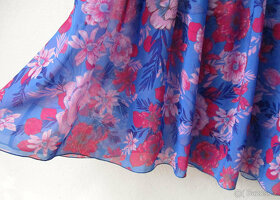 Dámské květované letní šaty midi šifonové S 36 - 5