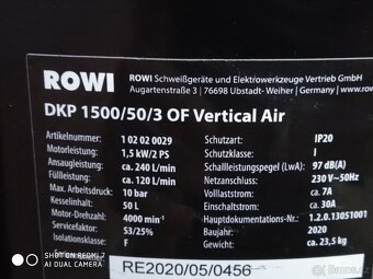 Prodám NEPOUŽITÝ Bezolejový kompresor ROWI DKP 1500/50/3 -50 - 5