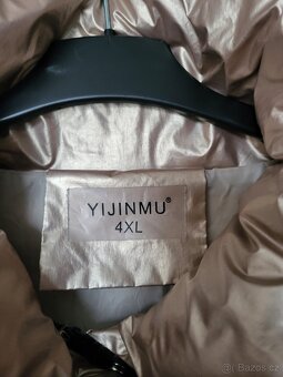 BUNDA 4XL- TMAVĚ ZELENO-BÉŽOVÁ- MÓDNÍ - 5